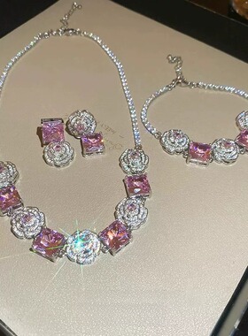 西太后Vintage中古风锁骨链耳环