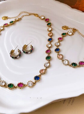 西太后Vintage中古风轻奢锁骨链