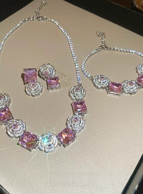 西太后Vintage中古风锁骨链耳环