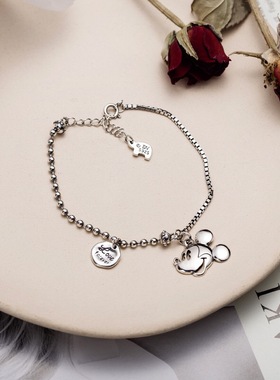 Cute Mickey Mouse Bracelet Female Metal Fashion Charm Carto