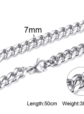 HOT 3 TO 7 MM  STAINLESS STEEL NECKLACE FOR MEN CHOK