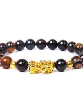 Women Men Feng Shui Buddha Bracelet Golden Piuxiu Charm