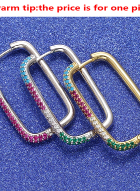 2021 1pair Hoop earrings for women CZ Gold/ Silver Color