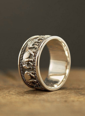 New Punk Tendy  Silver Ring For Lover Vintage Engagement