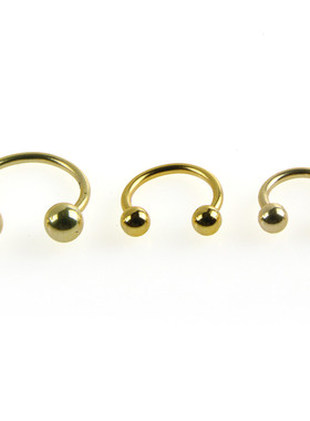 8 Pcs Colorful Steel Horseshoe Nose Septum Rings Ear Rings
