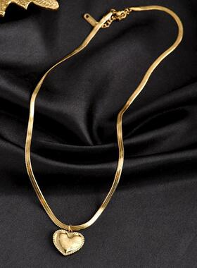 316l Stainless Steel Double Layer Necklace Love Necklace Fem