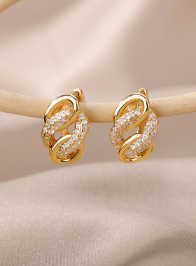 Stainless Steel Earrings For Women Geometric Butterfly