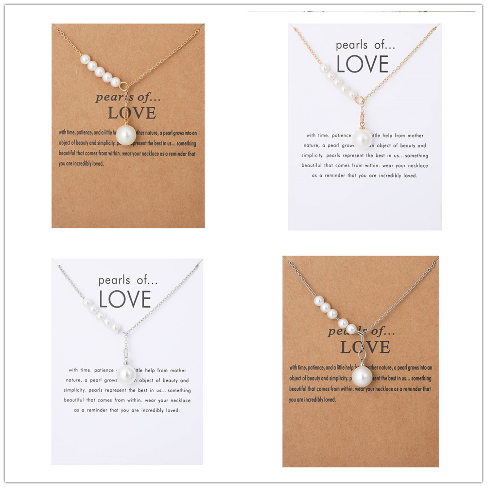 New Trendy Alloy Cute Elegant Wish Luck Pearls of Love Siste-图0