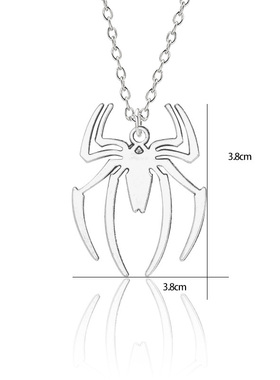 Kpop Fashion Spider Halloween Pendants Round Cross Chain