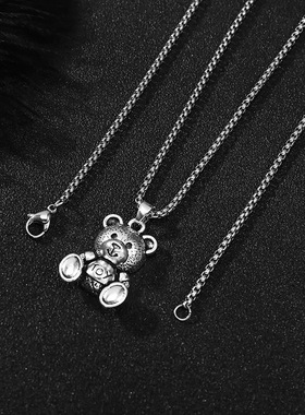 New Personality Fashion Hip Hop Rabbit Bear Couple Pendant