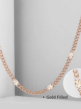 Elegant Thin Necklace For Women Girls 585 Rose Gold Color