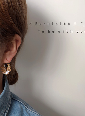 2023 New Arrival Korean Temperament Handmade Circle Brown