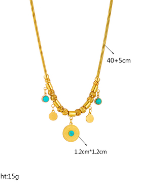 2024 316L Stainless Steel Pearl Heart Butterfly Green Stone