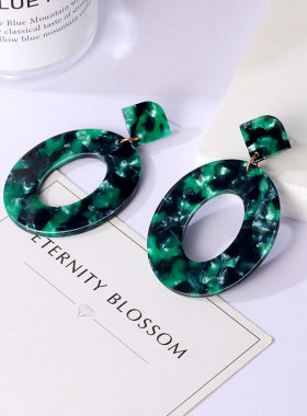 Geometric Acrylic Fashion Round Drop Earrings For Women
