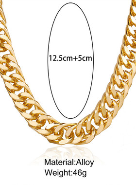 Modyle Fashion Big Necklace for Women Twist Gold Silver