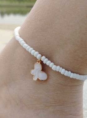 Anklet For Women Butterfly Design Colorful Beads Summer