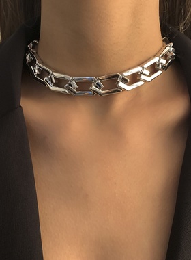 Korean Fashion Punk Thick Chain Necklace for Women Hip Hop