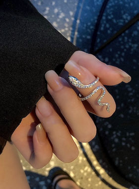 New Sliver Color Cubic Zirconia Snake Ring for Women Open