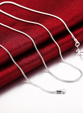 10pcs 925 sterling silver fine 1MM snake chain necklace for