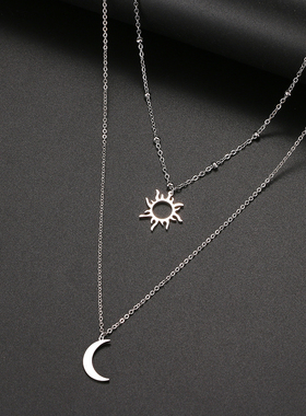 Stainless Steel Fashion Pendant Multi-layer Style Sun Totem
