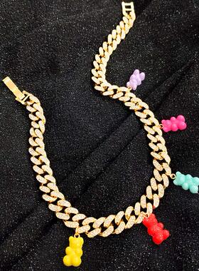 Hip Hop Personality Gold Color Cuban Link Chain Necklace