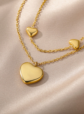 Retro Punk Hip-Hop Streetwear Jewelry Double Layer Hollow Th