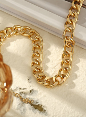 Modyle New Fashion Gold Color Punk Vintage Necklaces Thick