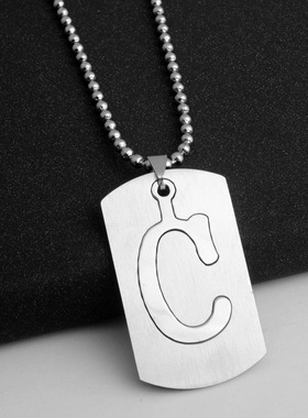 2023 Stainless Steel Pendant For Men Initials Necklace 26