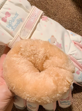 骑车可爱小熊滑雪手套防风防水女