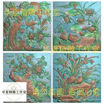 Scanning Map Finely Carved Phoenix Meerland Chrysanthemum Flower Peacock Ancient build Four Seasons Peony Peacock Flower Birds Y8YO8