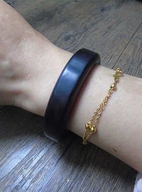 黑檀木手镯开口椭圆形男女手环