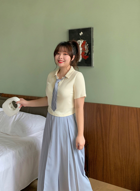 学院风格纹西装领带微胖定制
