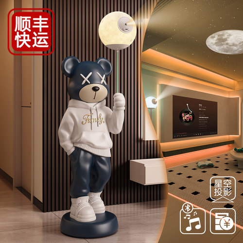 暴力熊大型落地摆件现代轻奢客厅电视柜沙发边卧室装饰新居送风物 - 图1
