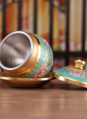 快速发货佛具用品套装家用花瓶圣水杯佛I前供佛供果盘供奉香薰炉