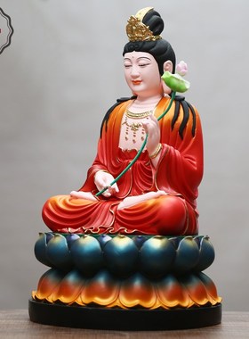 快速发货寺庙家用红衣大势至菩萨 佛堂三圣佛像 西方三Z圣供奉摆