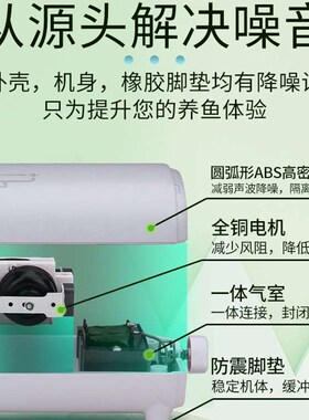 鱼缸氧气泵增氧泵小型家用增氧机器静音J养鱼充氧泵水族箱打氧机