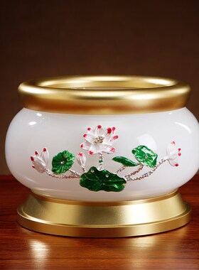 快速发货白玉雕花供具套装u家用琉璃香炉供水杯花瓶佛前供果盘供