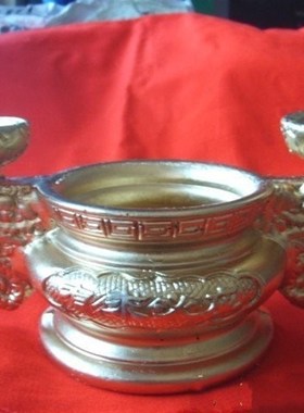 快速发货香烛台 插香蜡烛仿铜金C香炉组合佛堂用品香炉家居摆件