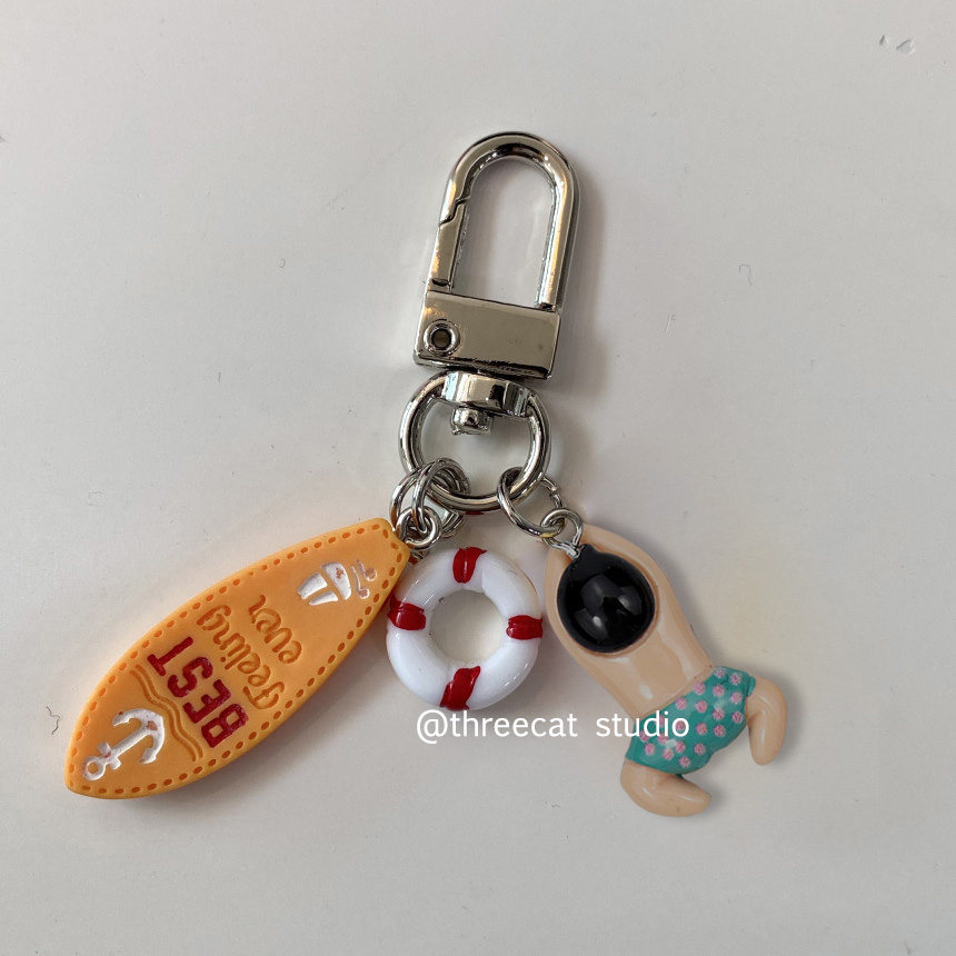 韩系ins小众冲浪板救生圈游泳男孩女孩挂饰包包挂件airpods钥匙扣,淘宝优惠券,粉丝福利购,淘宝优惠卷