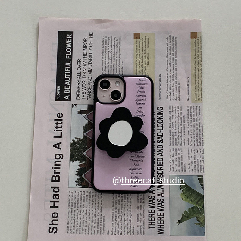 韩系欧尼ins设计花卉英文名字博主同款适用于iphone17promax/16pro苹果15/12/14手机壳xsmax保护套XR黑边11