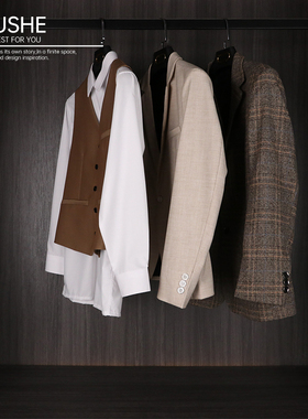 初舍印象衣帽间男士饰品西服棕色