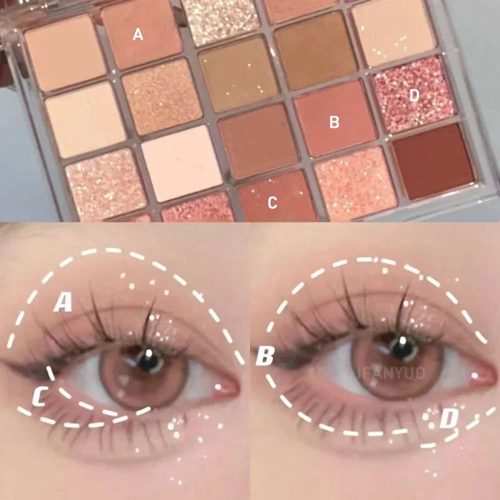 Glitter Eye Shadow Make Up Pigment Large Plates Shiny Eye Sh - 图0