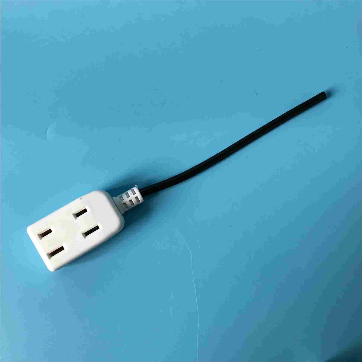 一体型多用两孔三孔带线母插头监控电源一分三母插一拖三多用插头 - 图2