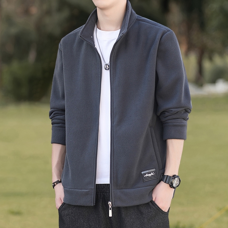 出口美国⭐Chrisma Katch~男外套开衫立领夹克春秋摇粒绒卫衣 - 图0