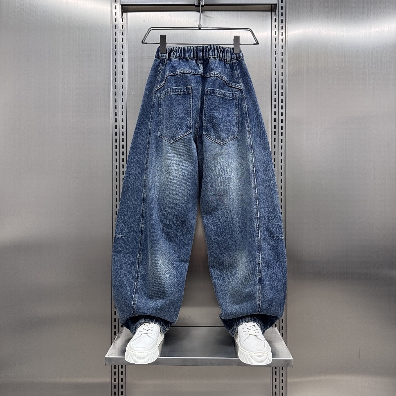 出口美国⭐Chrisma Katch~美式水洗牛仔裤春秋宽松直筒阔腿弯刀裤 - 图1