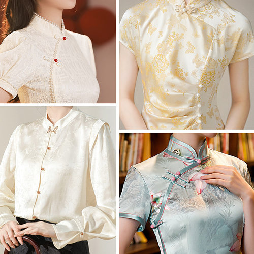 旗袍盘扣扣子圆珠扣民族风古装中式汉服领口装饰玉珠纽扣衣服辅料 - 图1