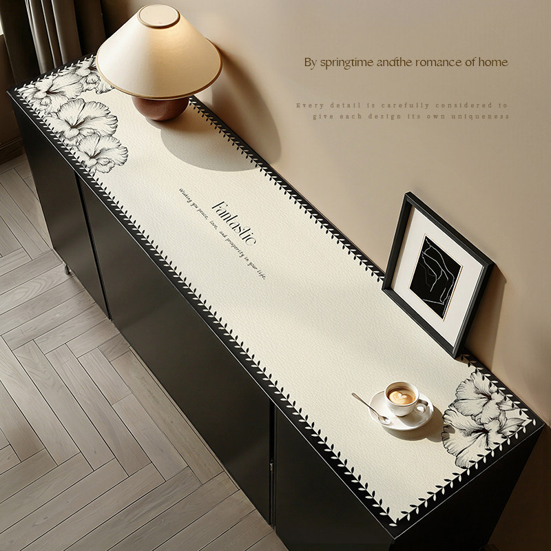 餐边柜桌垫2026新款中古风免洗客厅电视柜盖布鞋柜酒柜台面保护垫,淘宝优惠券,粉丝福利购,淘宝优惠卷