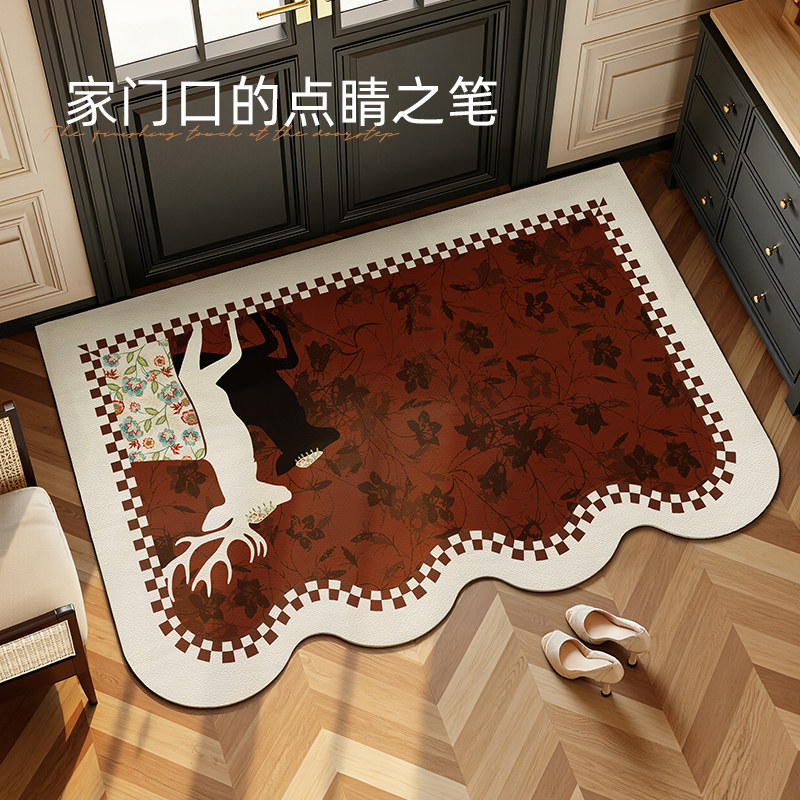 高级感入户门地垫防滑耐磨法式复古家用玄关地毯免洗进门门口脚垫,淘宝优惠券,粉丝福利购,淘宝优惠卷