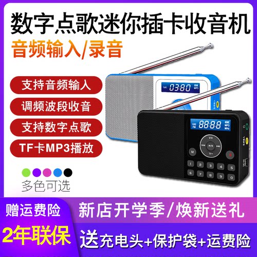 熊猫DS-172小收音机插卡录音老人便携式播放器随身听充电播放机 - 图0