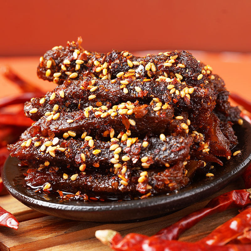 谭八爷麻辣牛肉50g*6袋四川特产牛肉干零食小吃即食熟食辣味牛肉